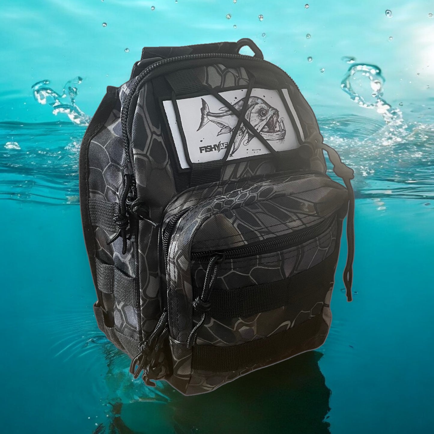 Switchback Tactical Crossbody Sling Tackle Bag - Black Kryptek