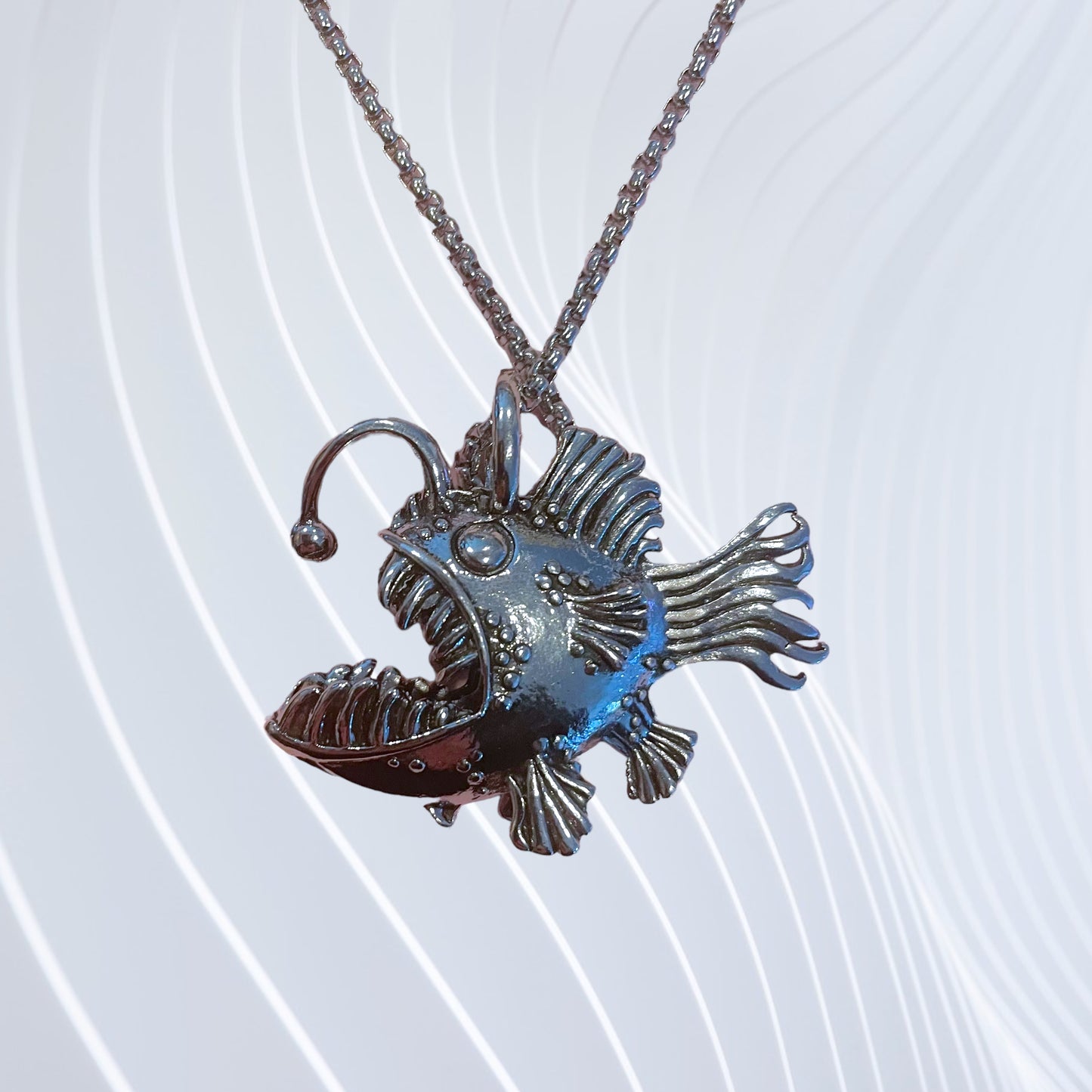 Angler Fish Necklace - Silver