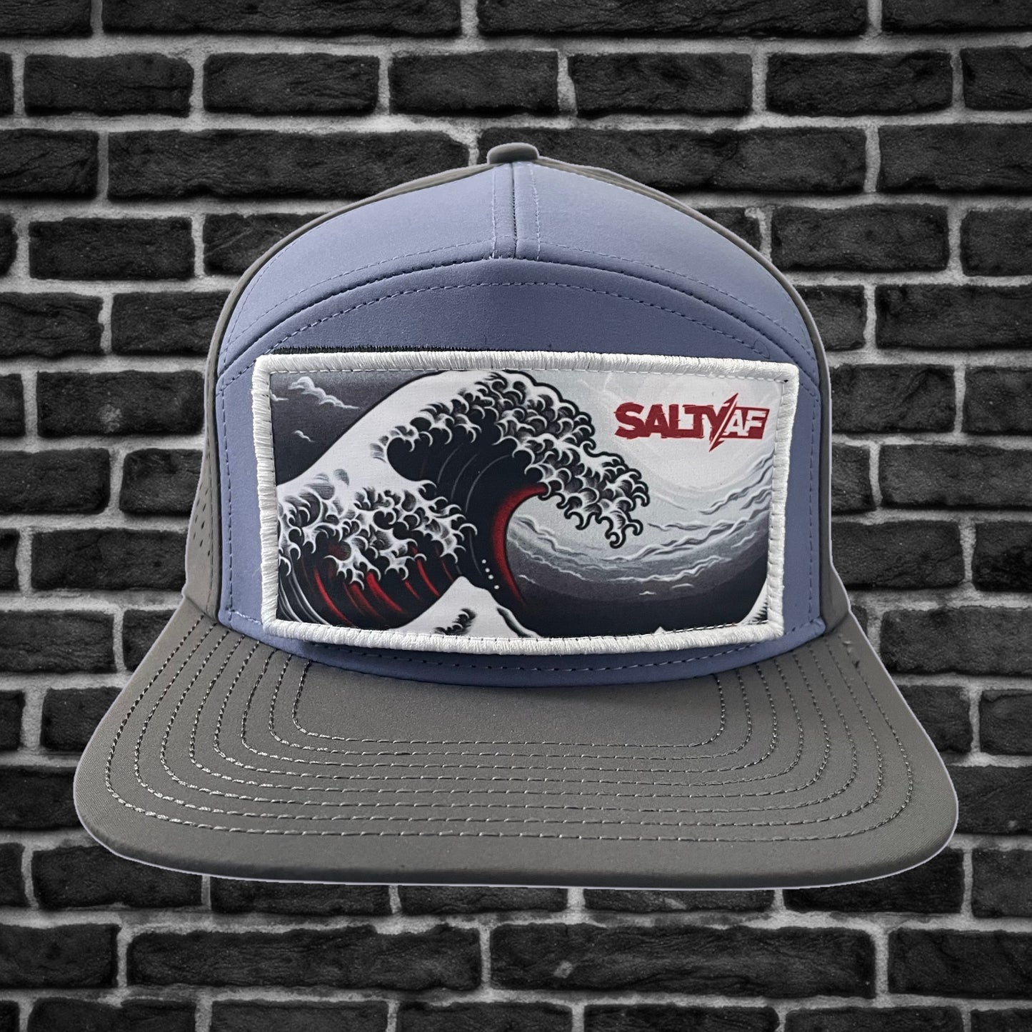 SaltyAF Switchback Velcro Hook Patch - Red Wave