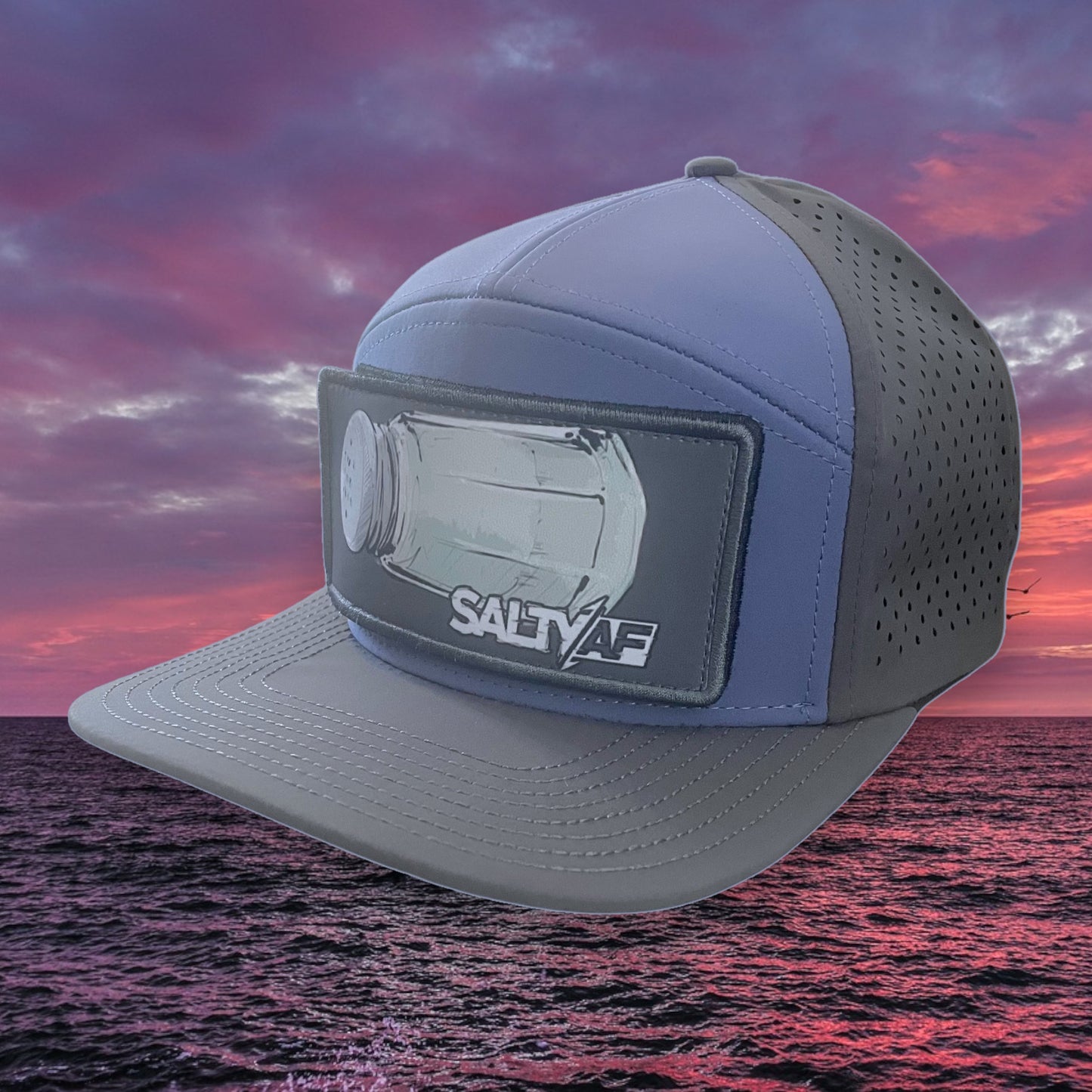 SaltyAF Elite Series Flat Brim Switchback - Slate Blue