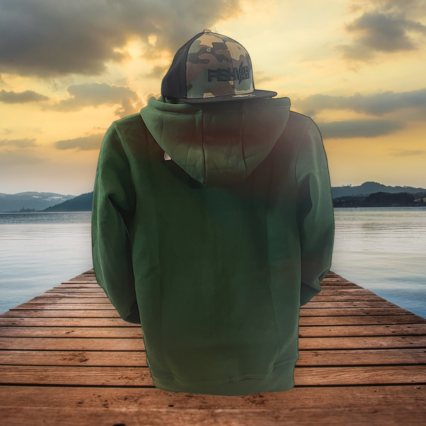 Angler Fish Zipper Hoodie - Green