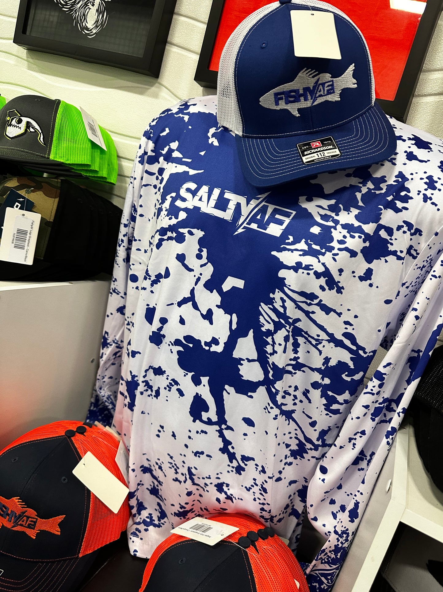 SaltyAF “Sabolevski Special” Salt Spray UPF 50 Performance Hoodie - Blue