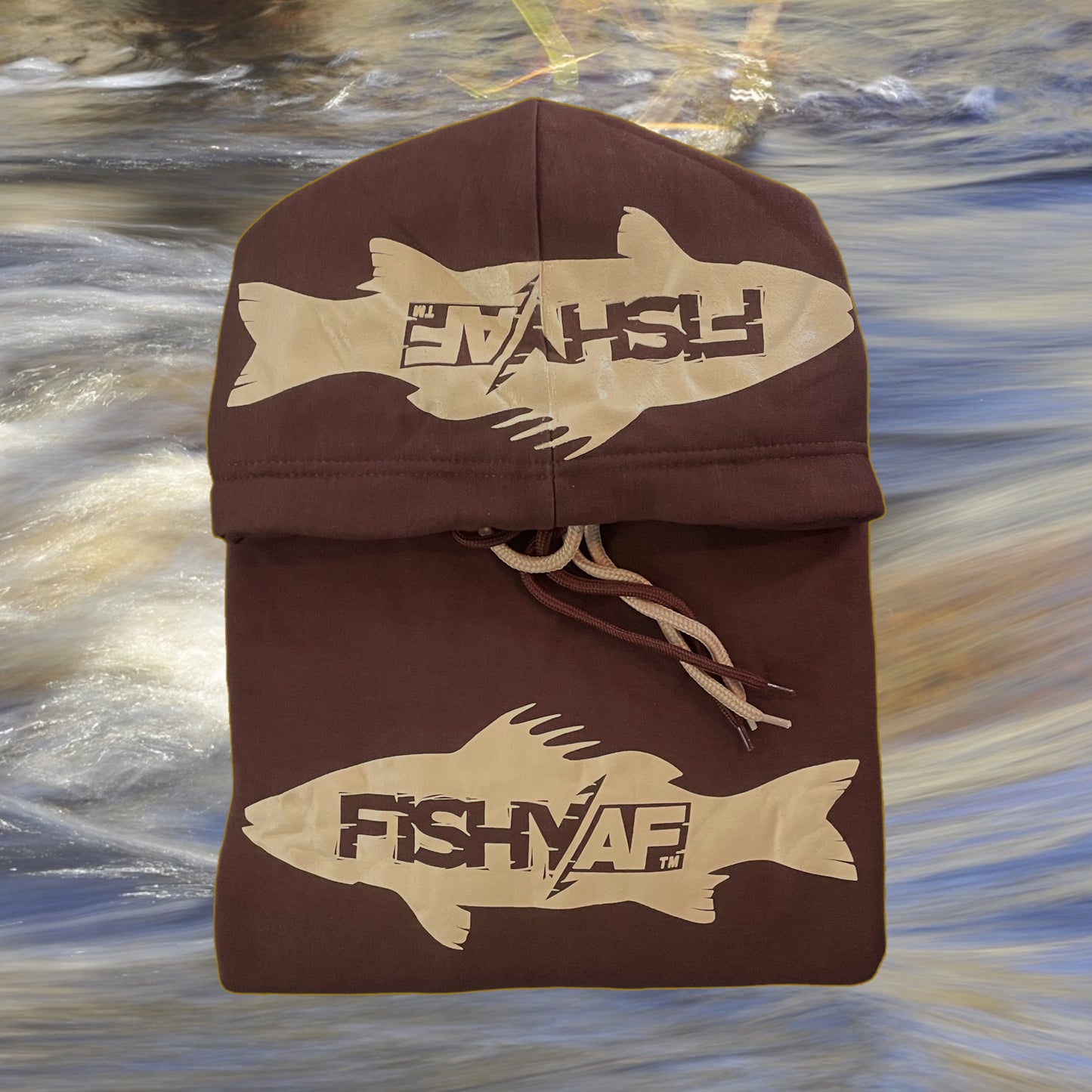 FishyAF Silhouette Hoodie - Brown
