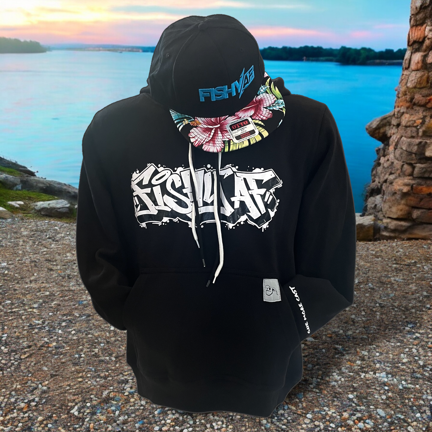 FishyAF Graffiti Hoodie - Black
