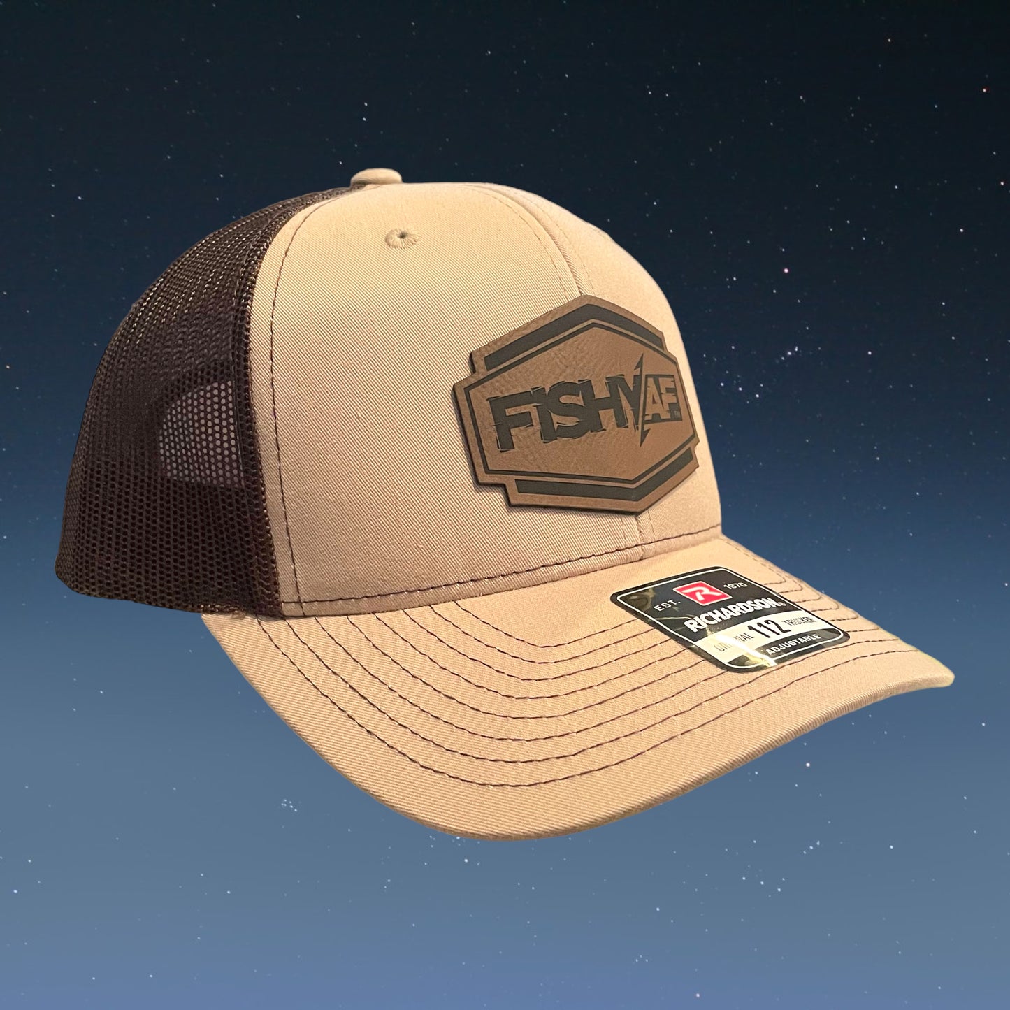 FishyAF Patch Snapback - Brown/Khaki