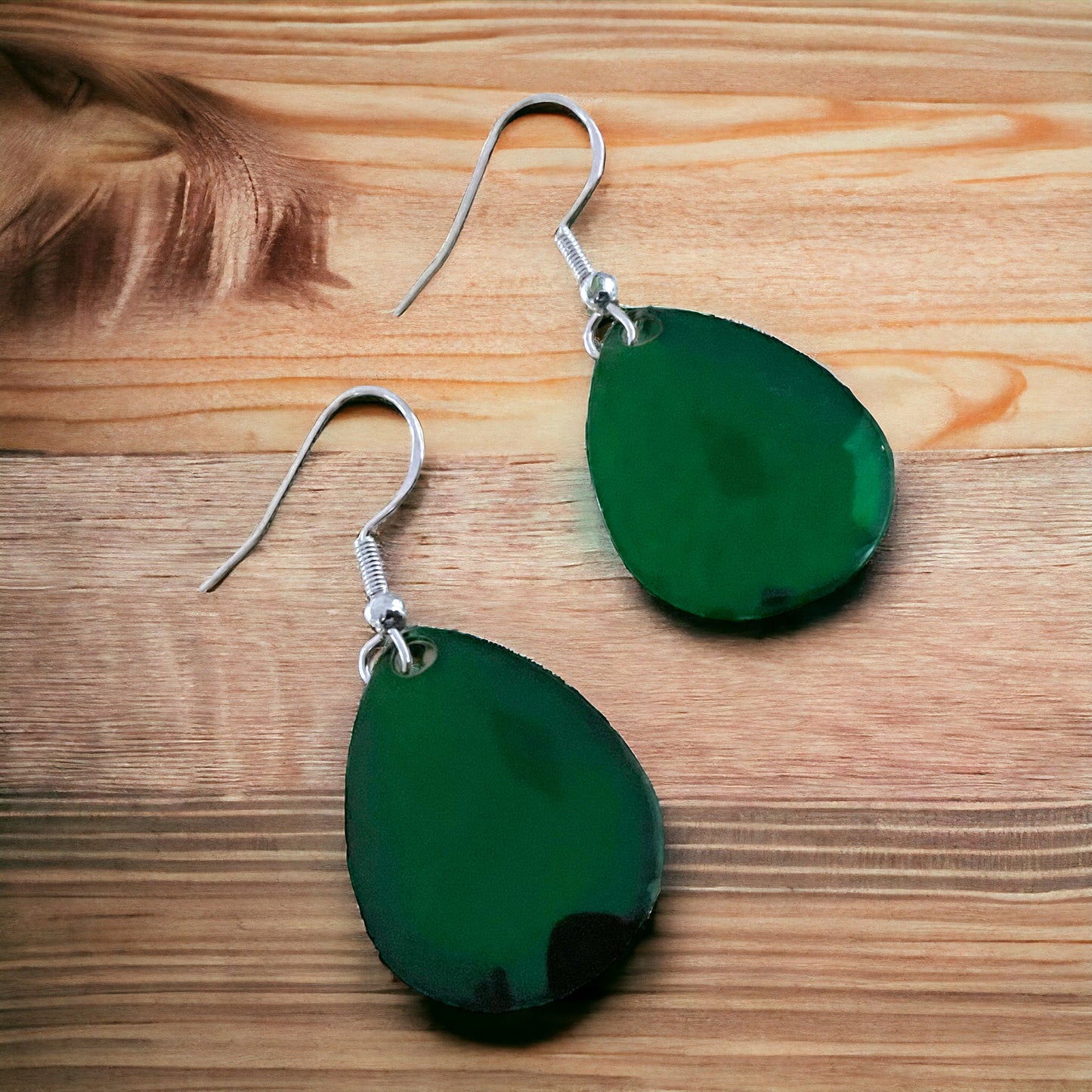 Colorado Spinner Blade Earrings - Metallic Green