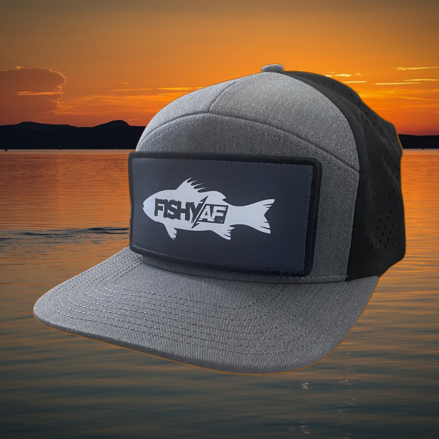 FishyAF Elite Series Flat Brim Switchback - Black/Grey