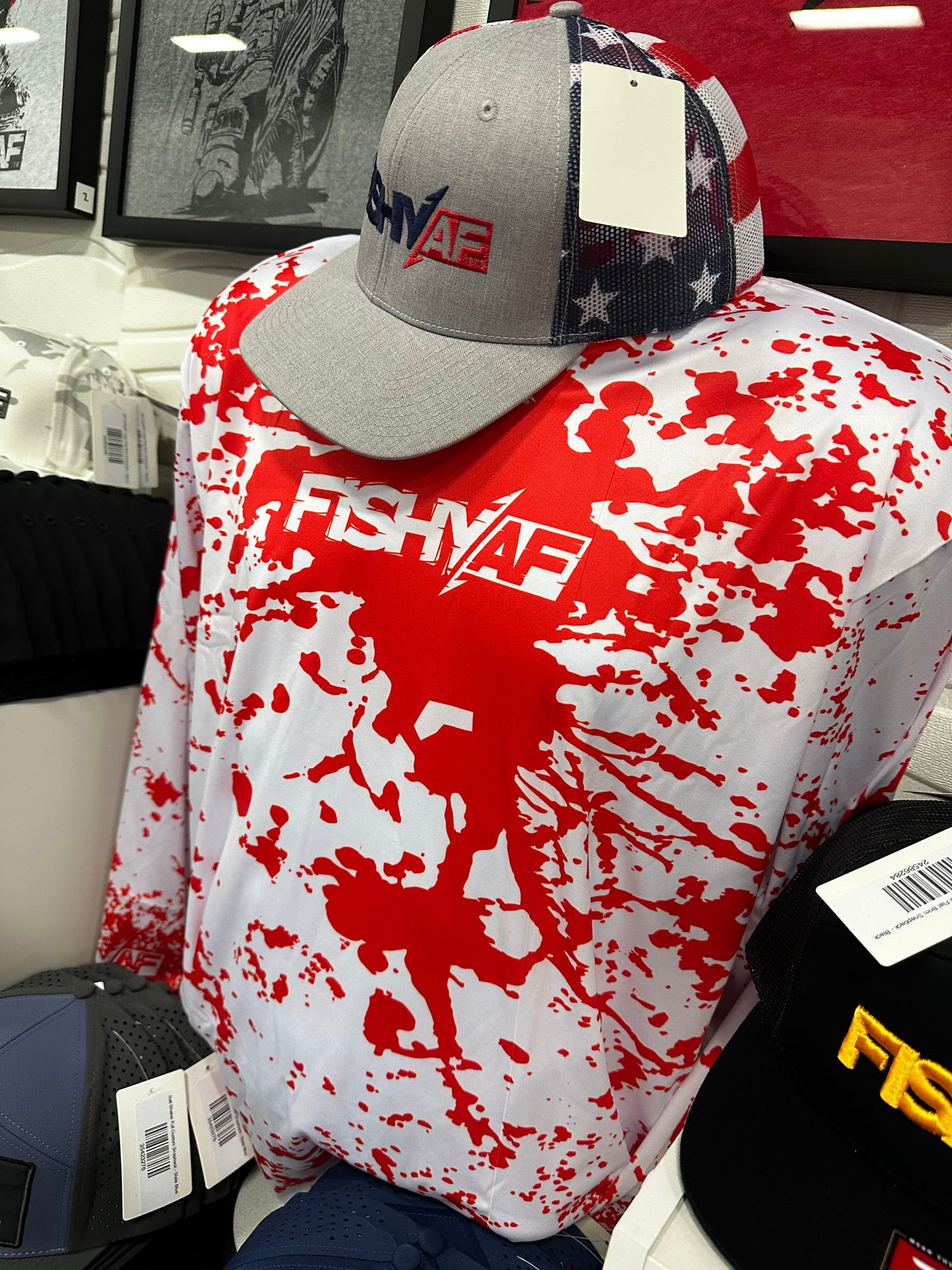 “Sabolevski Special” Blood Splatter UPF 50 Performance Hoodie - Red