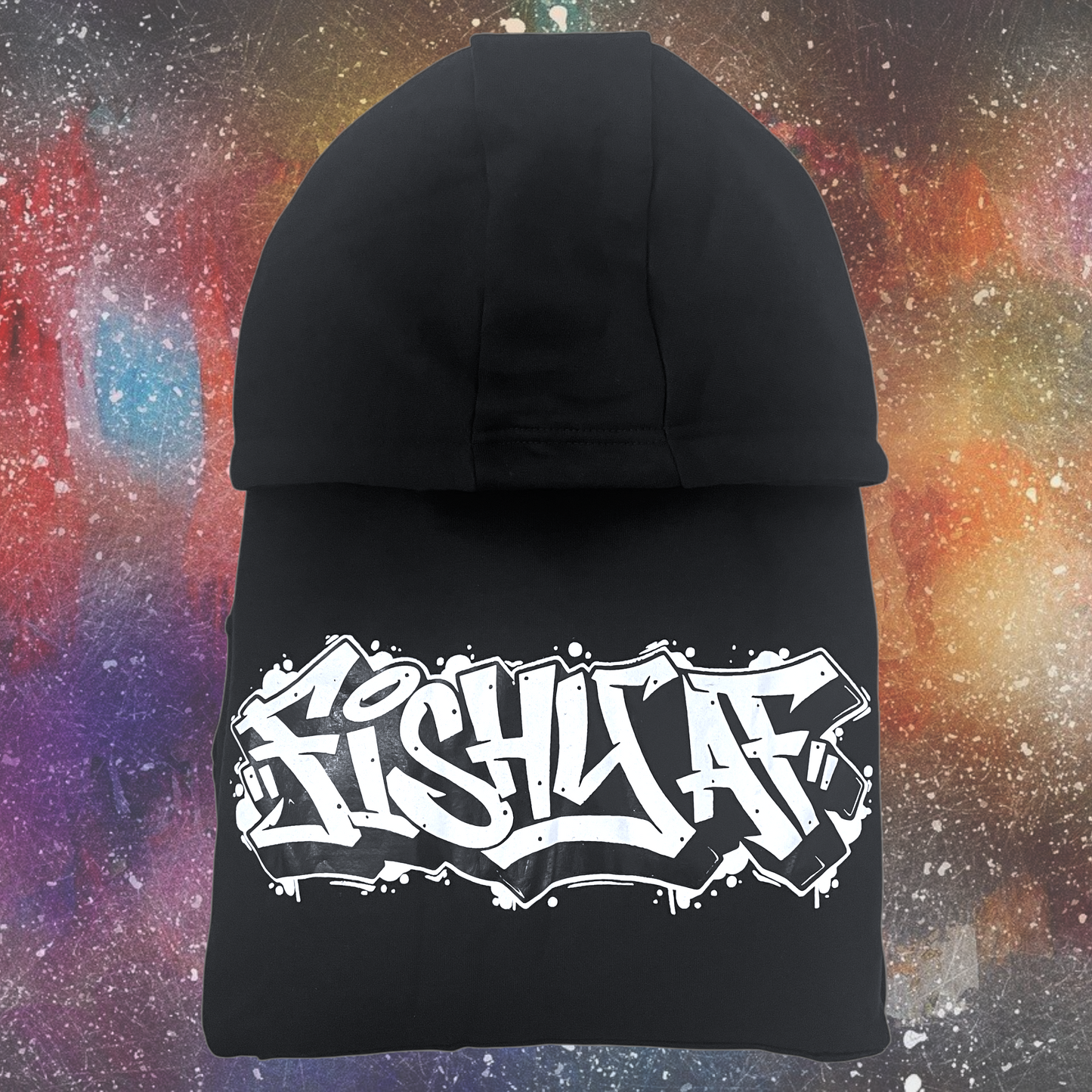 FishyAF Graffiti Hoodie - Black
