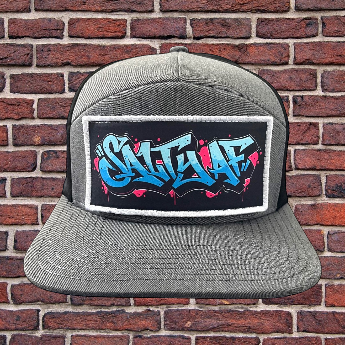 SaltyAF Graffiti Switchback Velcro Hook Patch - Full Color