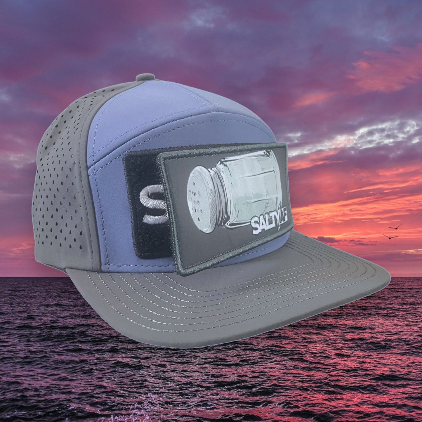 SaltyAF Elite Series Flat Brim Switchback - Slate Blue