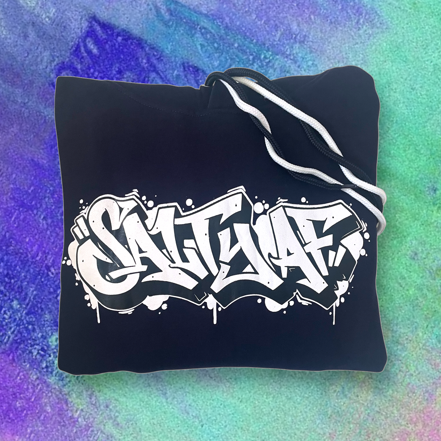 SaltyAF Graffiti Hoodie - Navy