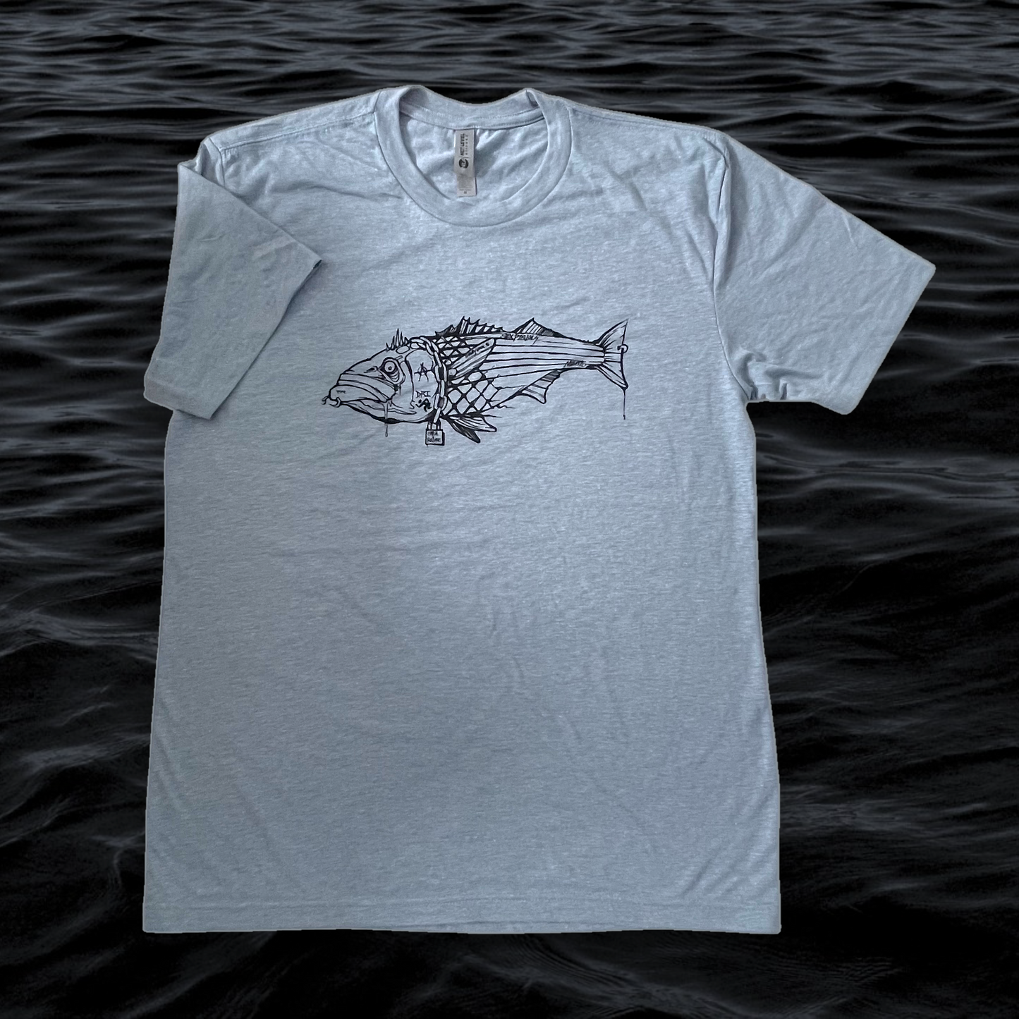Artist Series - Punk Rock Striper Tee - Denim