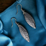 Willow Spinner Blade Earrings - Silver