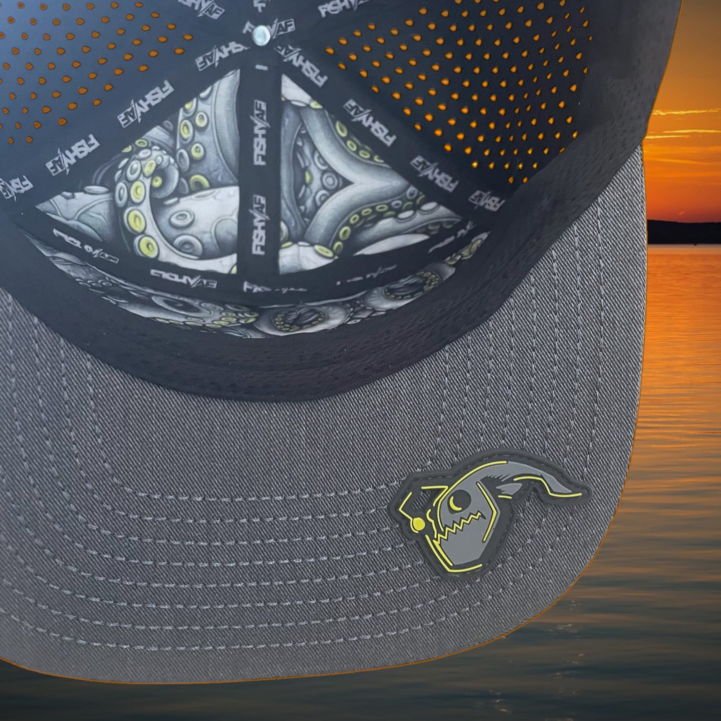FishyAF Elite Series Flat Brim Switchback - Black/Grey