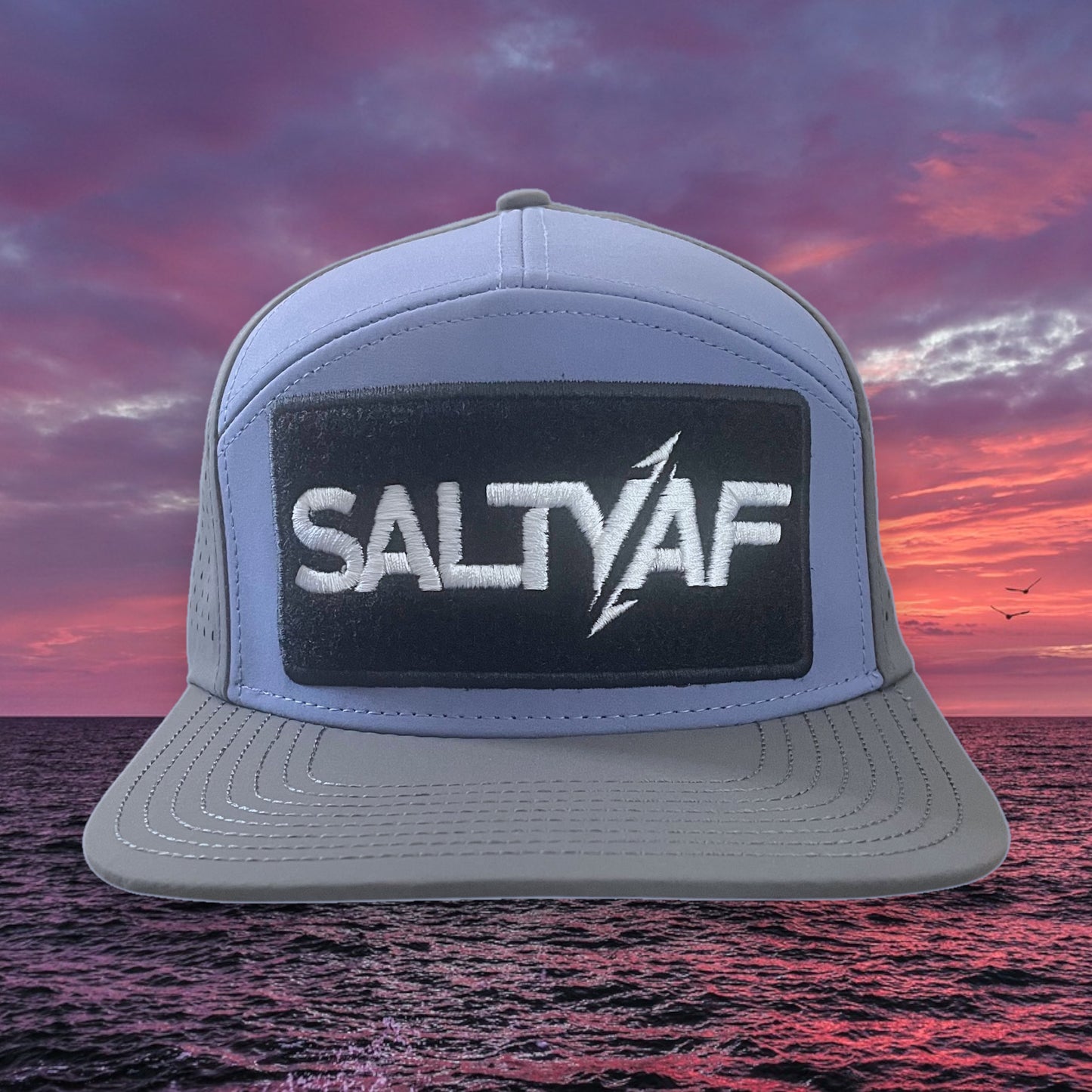 SaltyAF Elite Series Flat Brim Switchback - Slate Blue