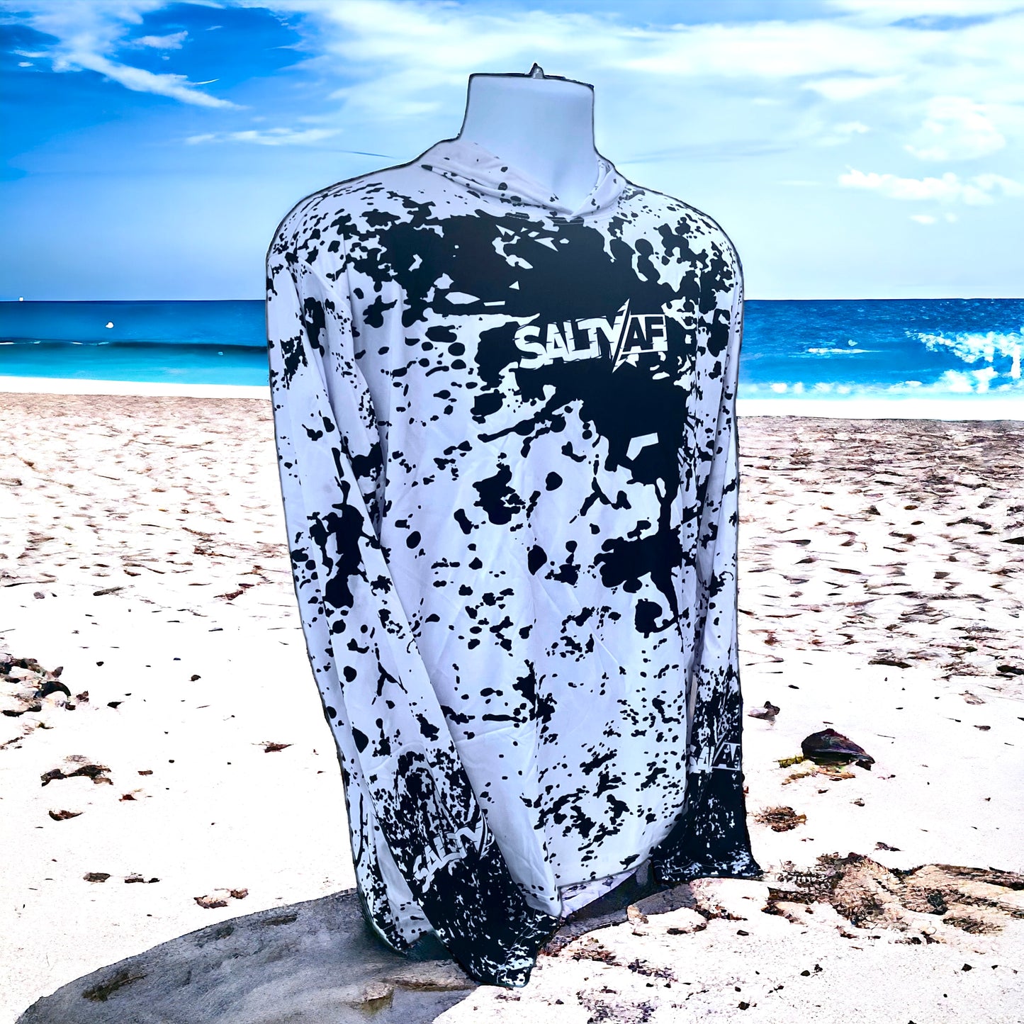 SaltyAF “Sabolevski Special” Squid Ink UPF 50 Performance Hoodie - Black