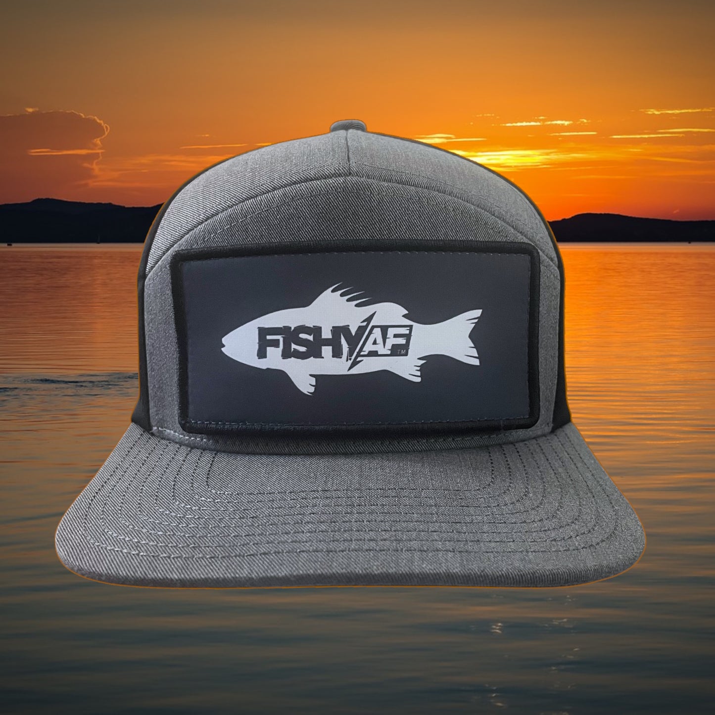 FishyAF Elite Series Flat Brim Switchback - Black/Grey