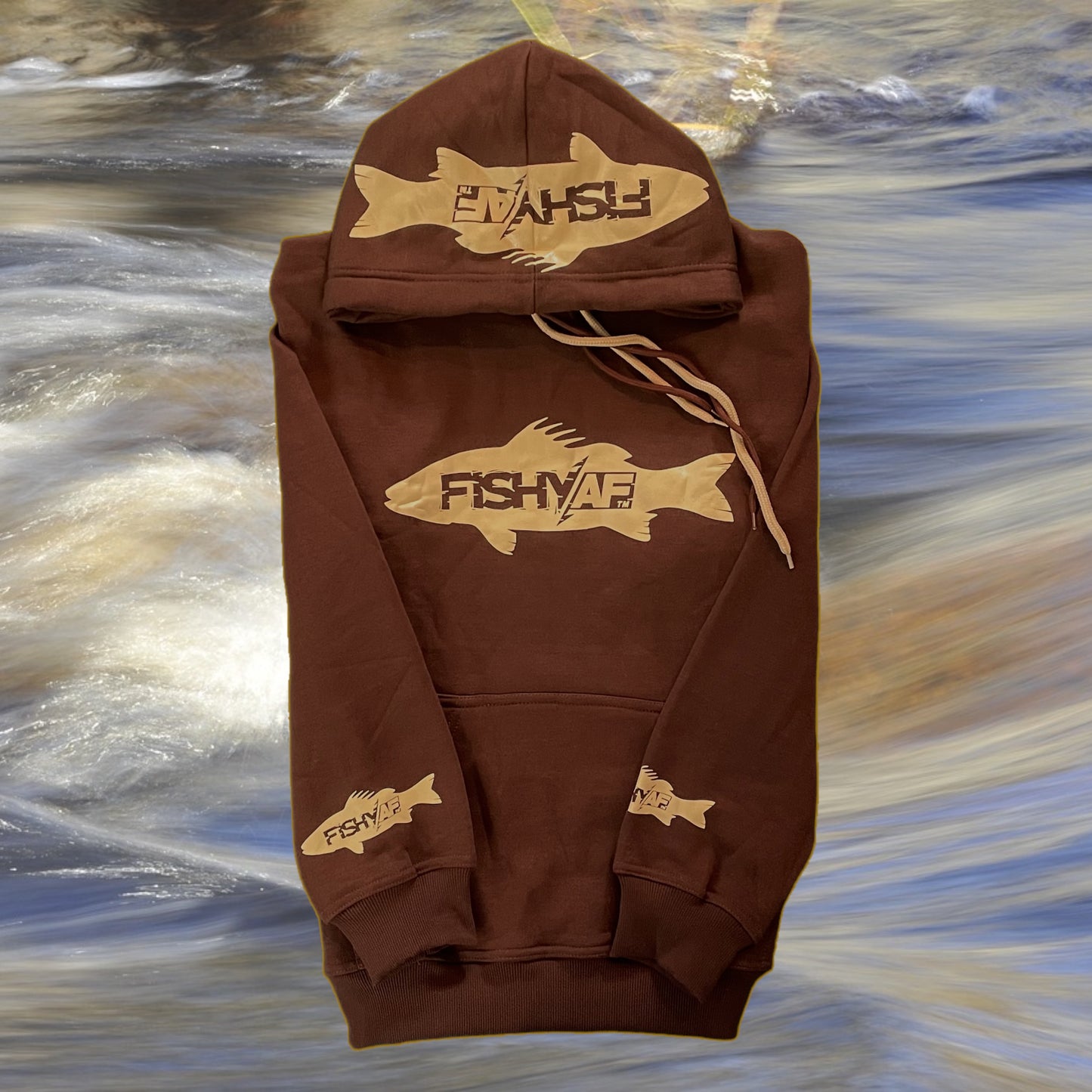 FishyAF Silhouette Hoodie - Brown