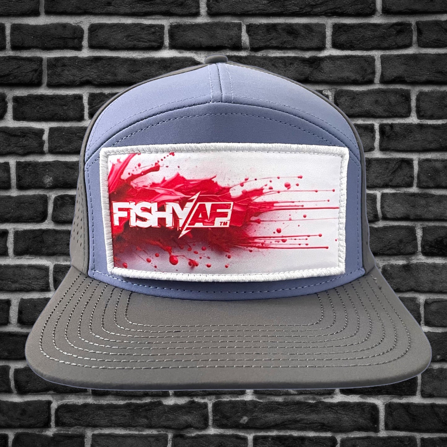 FishyAF Switchback Velcro Hook Patch - Red Splatter