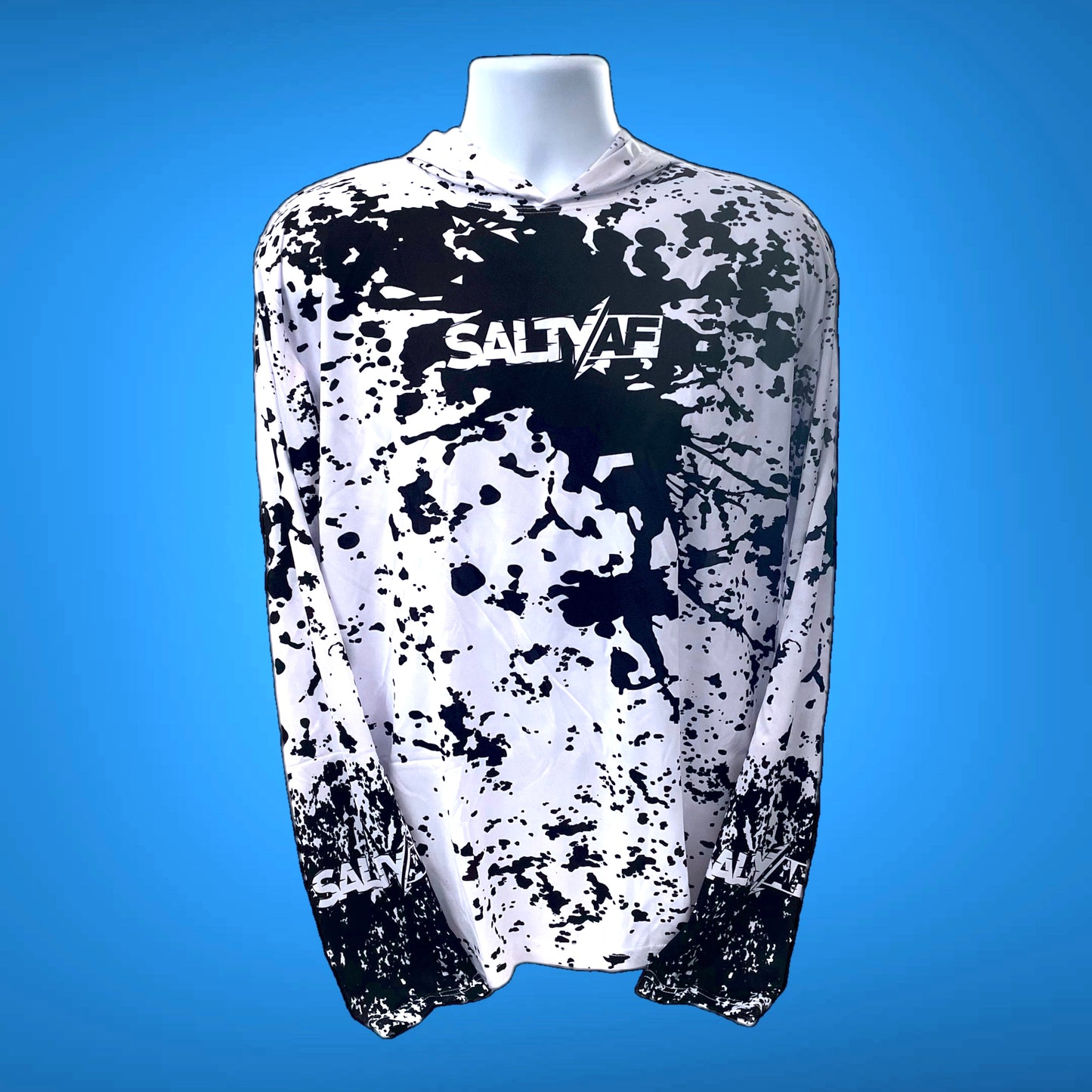 SaltyAF “Sabolevski Special” Squid Ink UPF 50 Performance Hoodie - Black