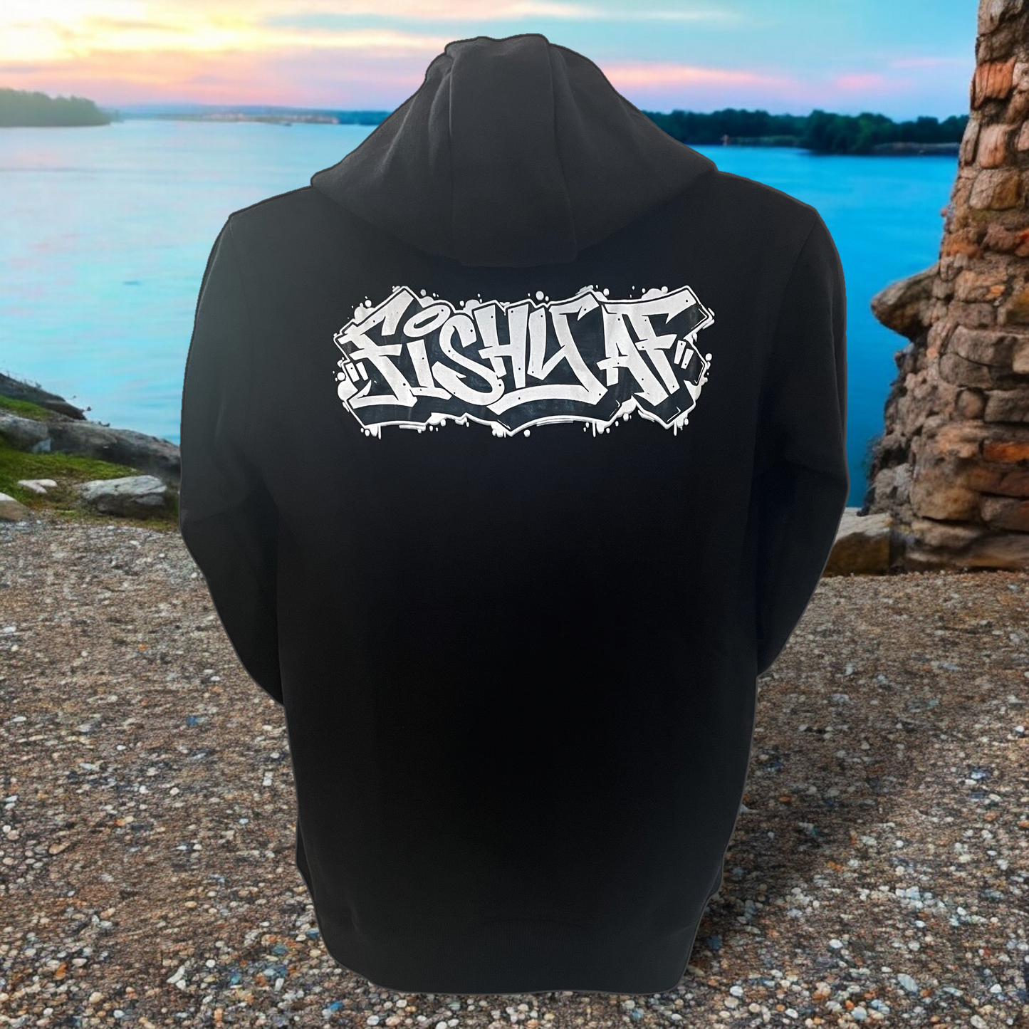 FishyAF Graffiti Hoodie - Black