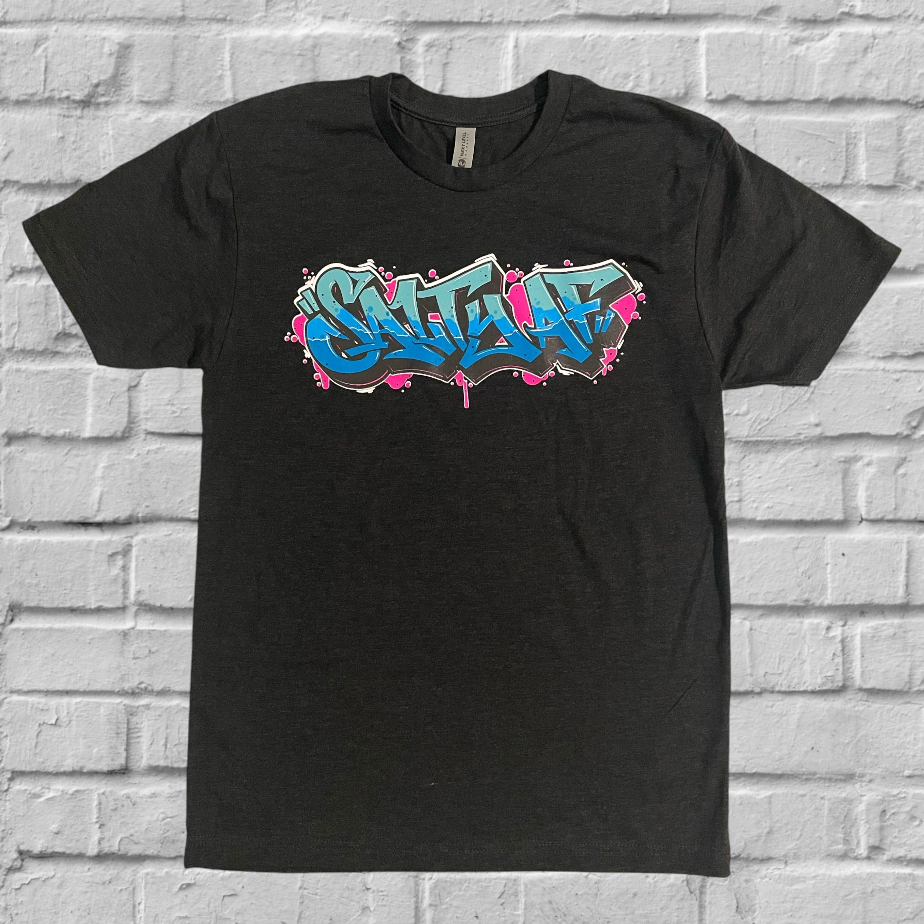 T-shirt Vintage American Graffiti Pailleté - Noir Taille XL - Transfert Sur Chemise Neuf