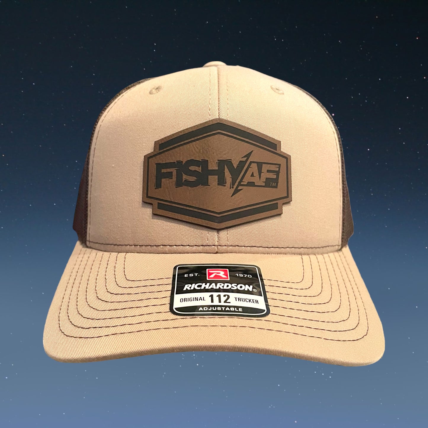 FishyAF Patch Snapback - Brown/Khaki