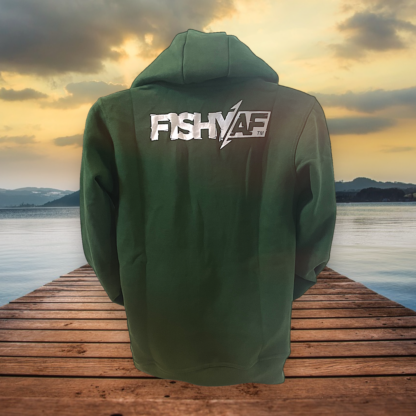 Angler Fish Zipper Hoodie - Green