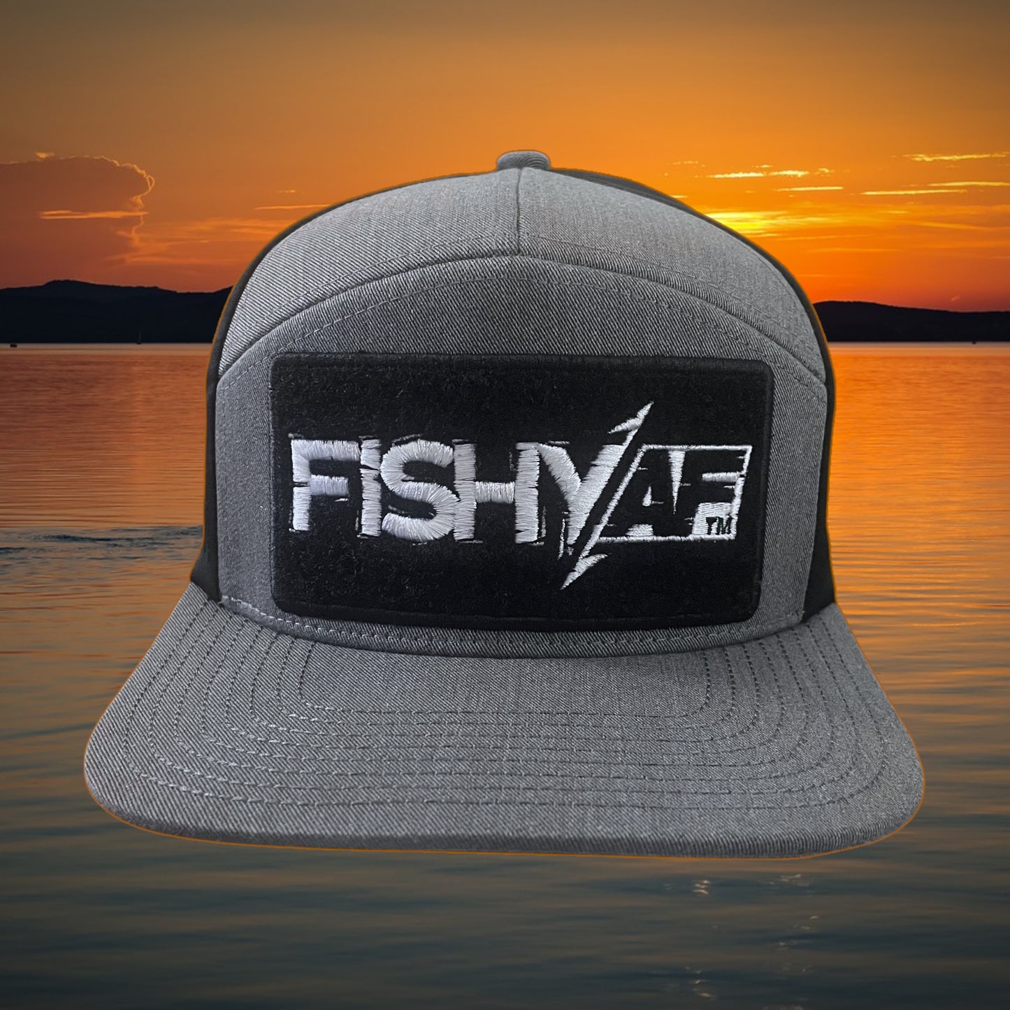 FishyAF Elite Series Flat Brim Switchback - Black/Grey
