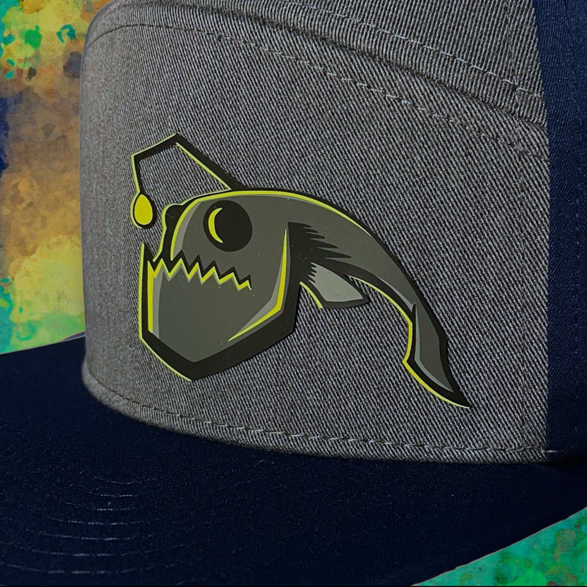 Angler Fish Elite Series Flat Brim Snapback - Blue/Grey