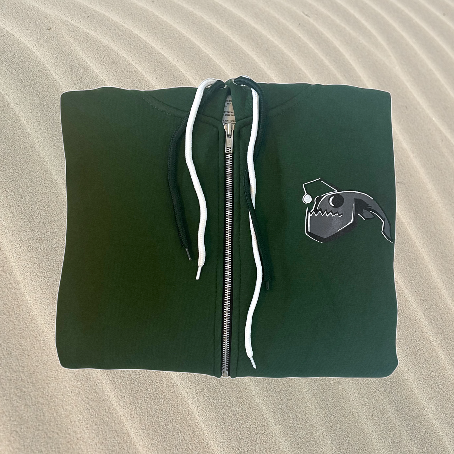 Angler Fish Zipper Hoodie - Green