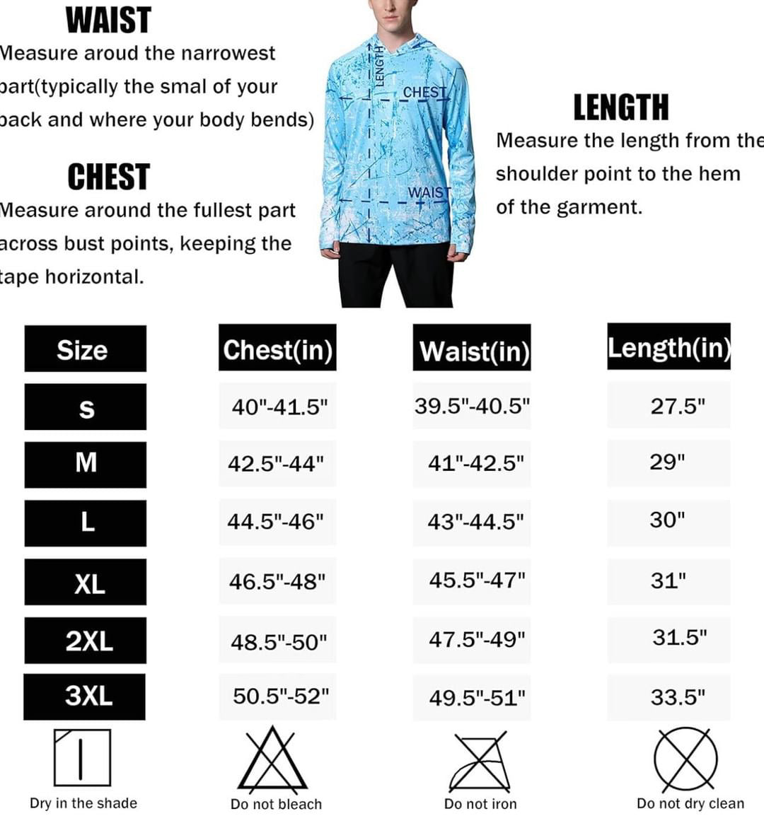FishyAF Cloud Stalker UPF 50 Performance Hoodie - Sky Blue