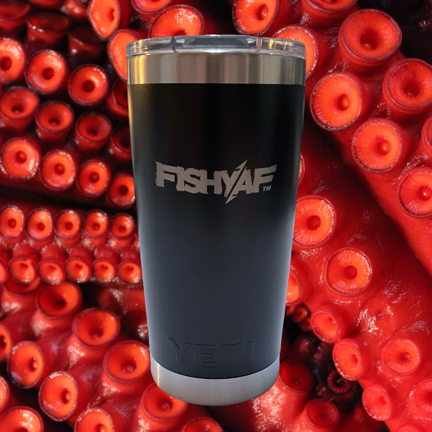 FishyAF YETI Rambler 20 oz Tumbler - Black