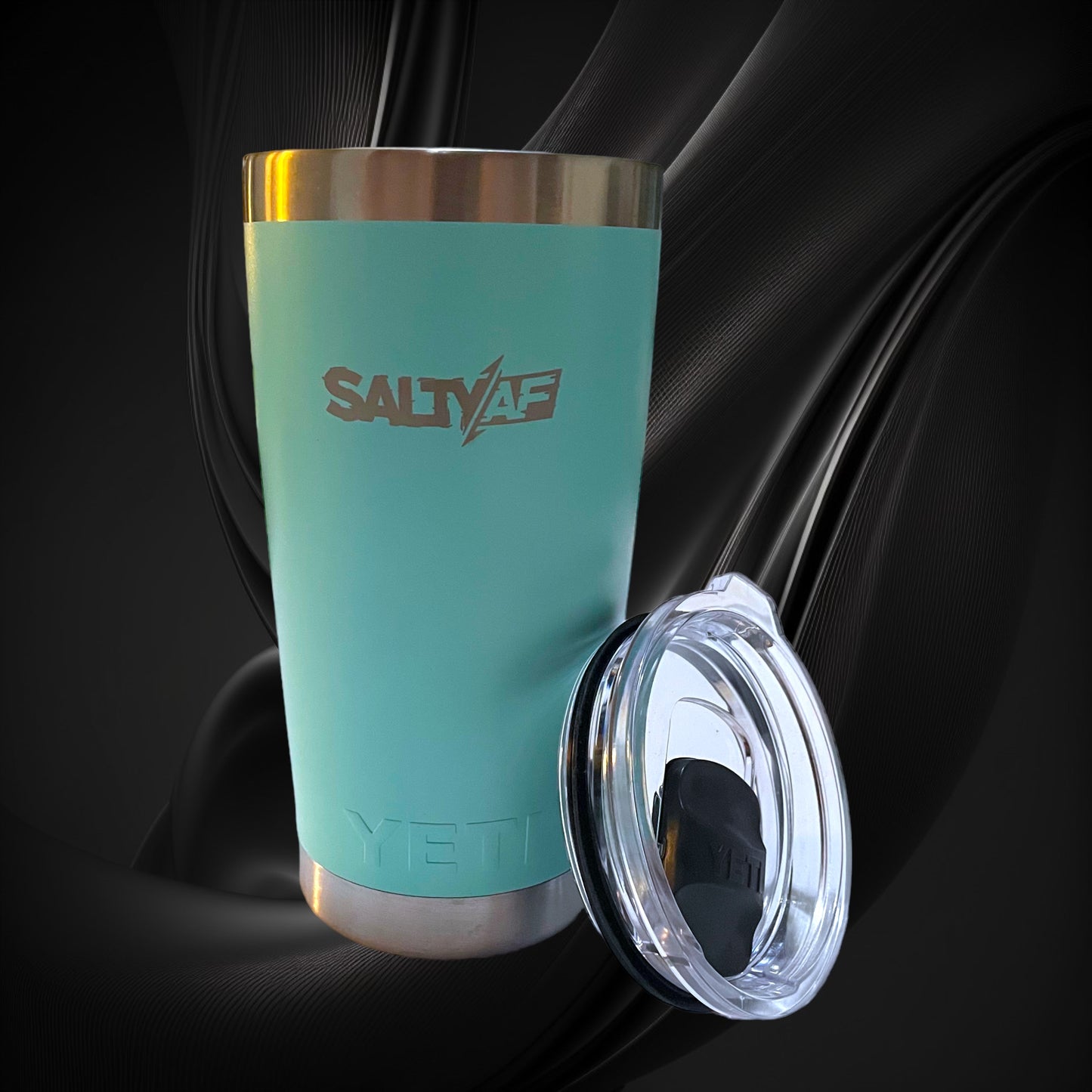 SaltyAF YETI Rambler 20 oz Tumbler - Teal