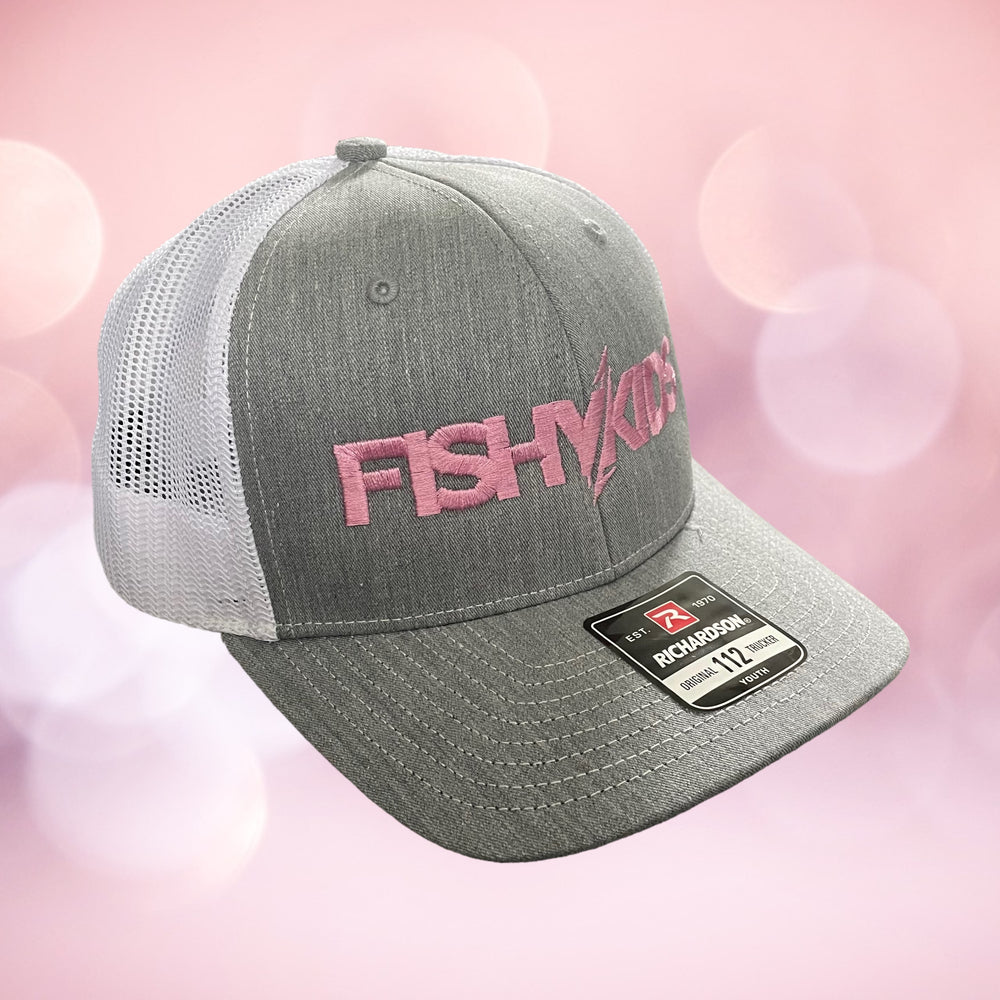 FishyKids Logo Youth Snapback - Full Pink Logo
