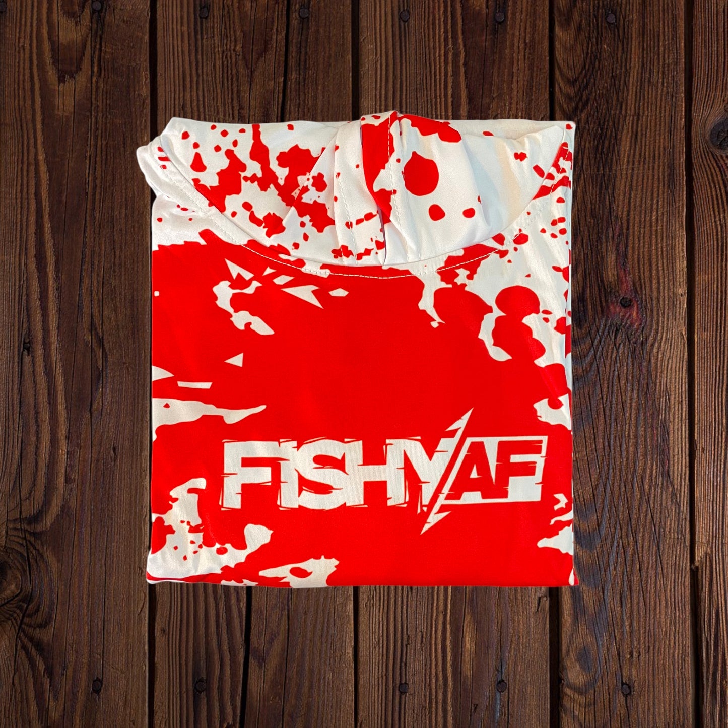 “Sabolevski Special” Blood Splatter UPF 50 Performance Hoodie - Red