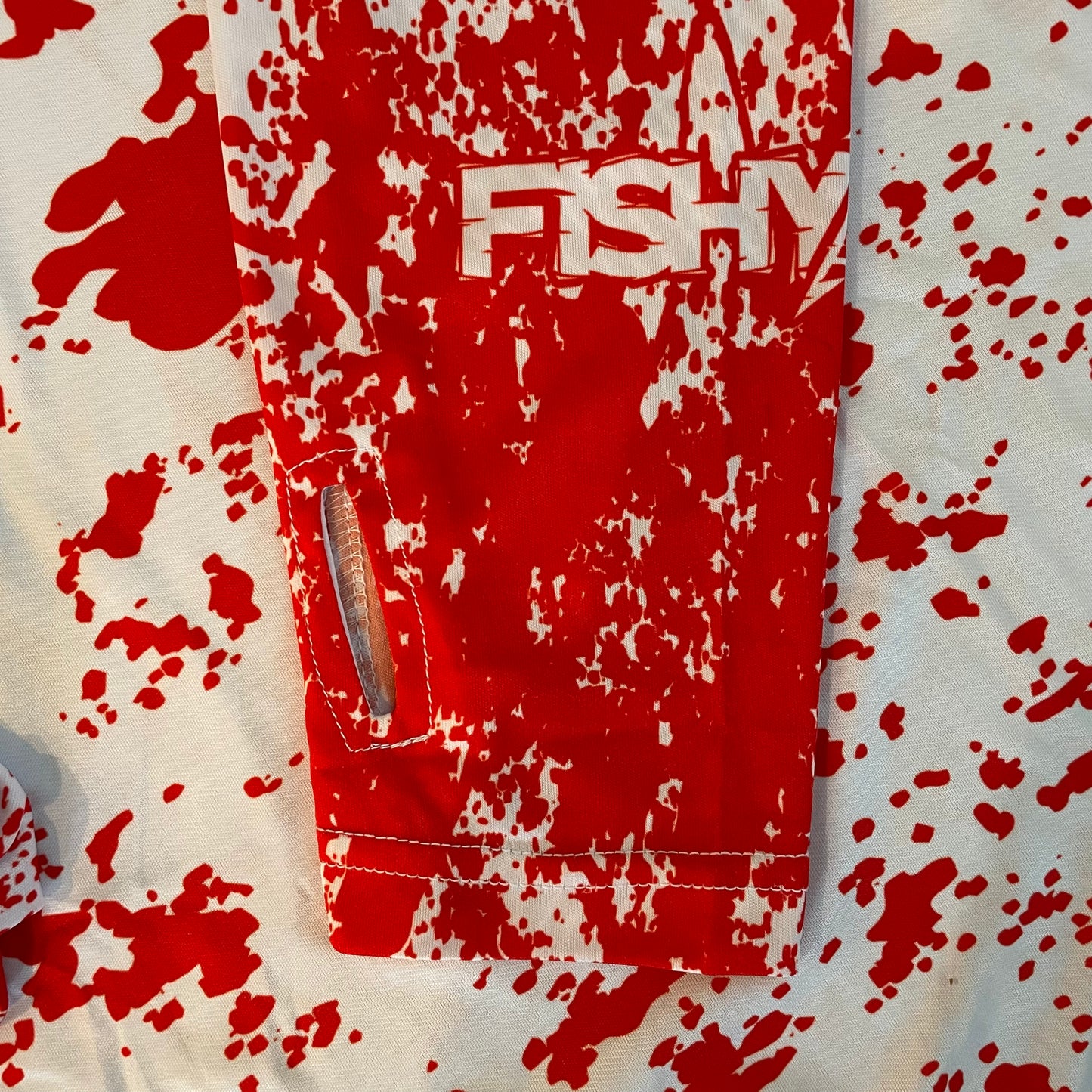 “Sabolevski Special” Blood Splatter UPF 50 Performance Hoodie - Red