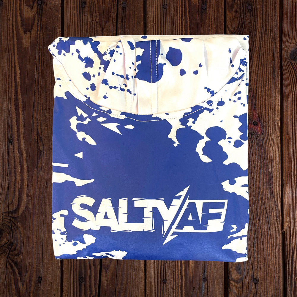 SaltyAF “Sabolevski Special” Salt Spray UPF 50 Performance Hoodie - Blue