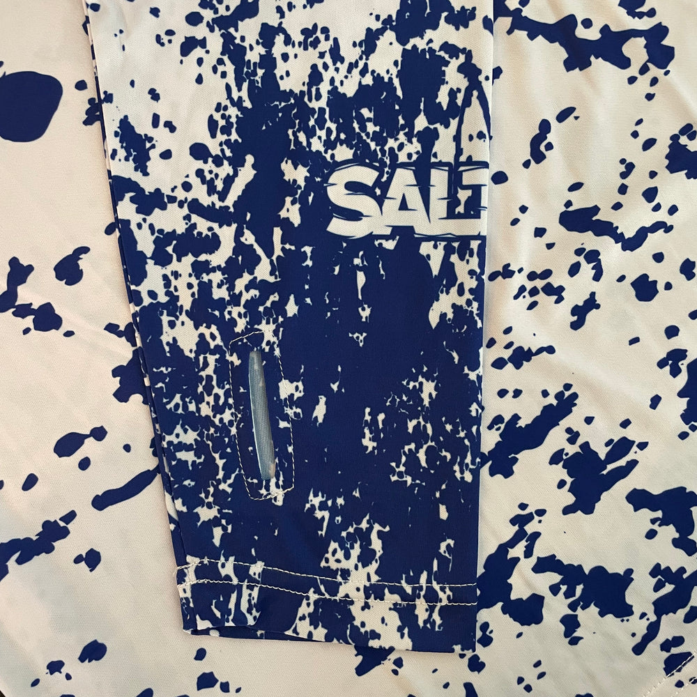 SaltyAF “Sabolevski Special” Salt Spray UPF 50 Performance Hoodie - Blue
