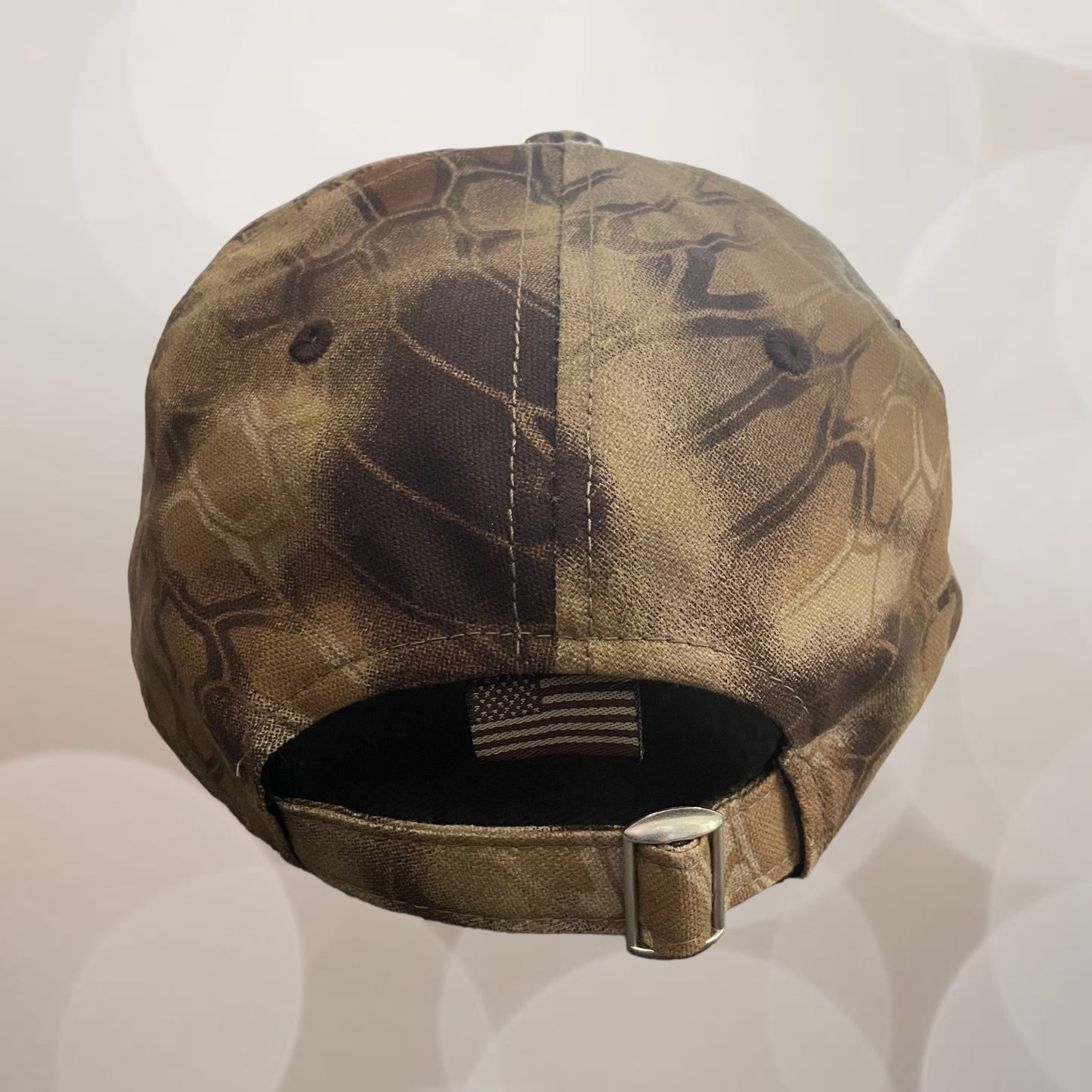 FishyAF Logo Slide Buckle Cap - Brown Kryptek Flag