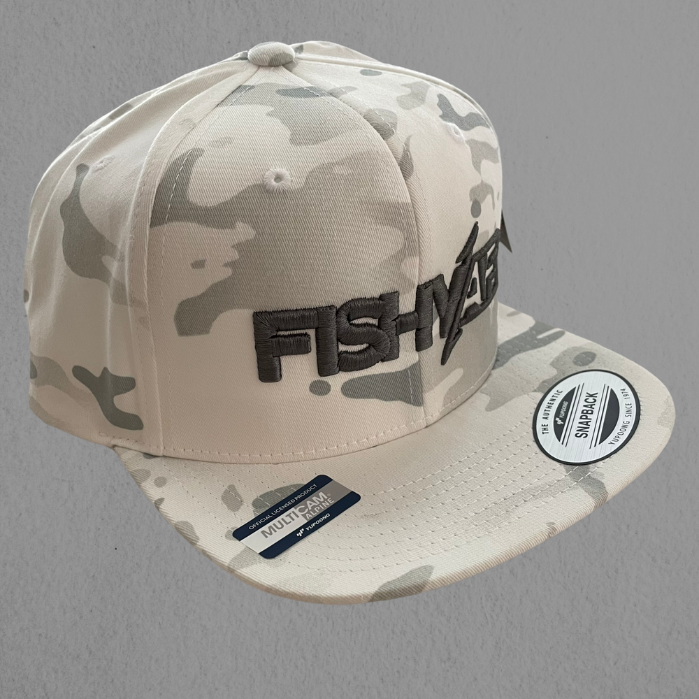 3D FishyAF Logo Flat Brim Snapback - Alpine