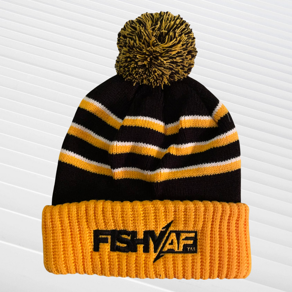 FishyAF Logo Winter Hat - Yellow