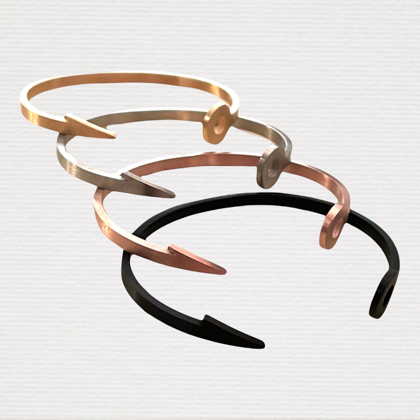 Fish Hook Cuff Bracelet - Set of 4
