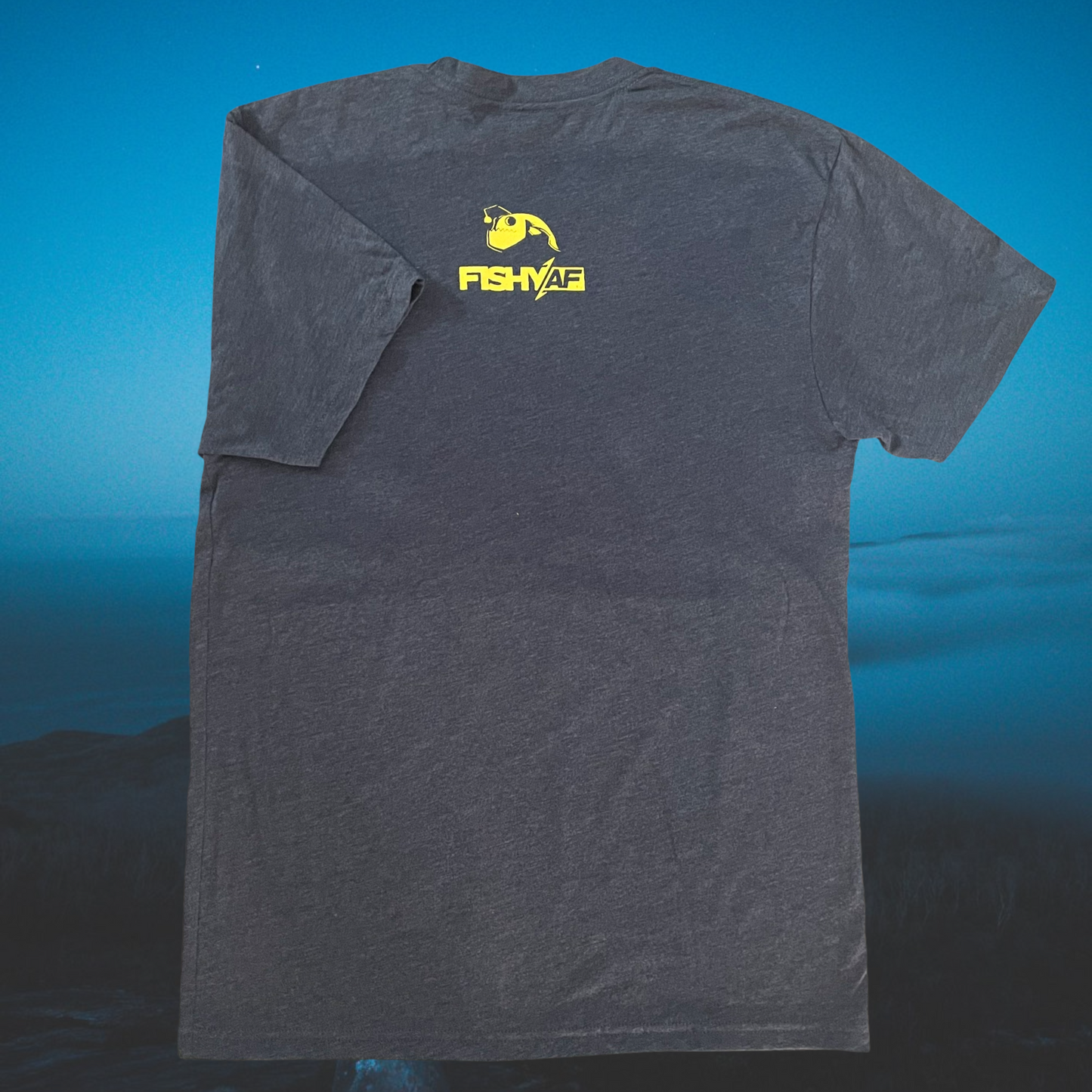 FishyAF Bold Logo Tee - Vintage Navy/Yellow