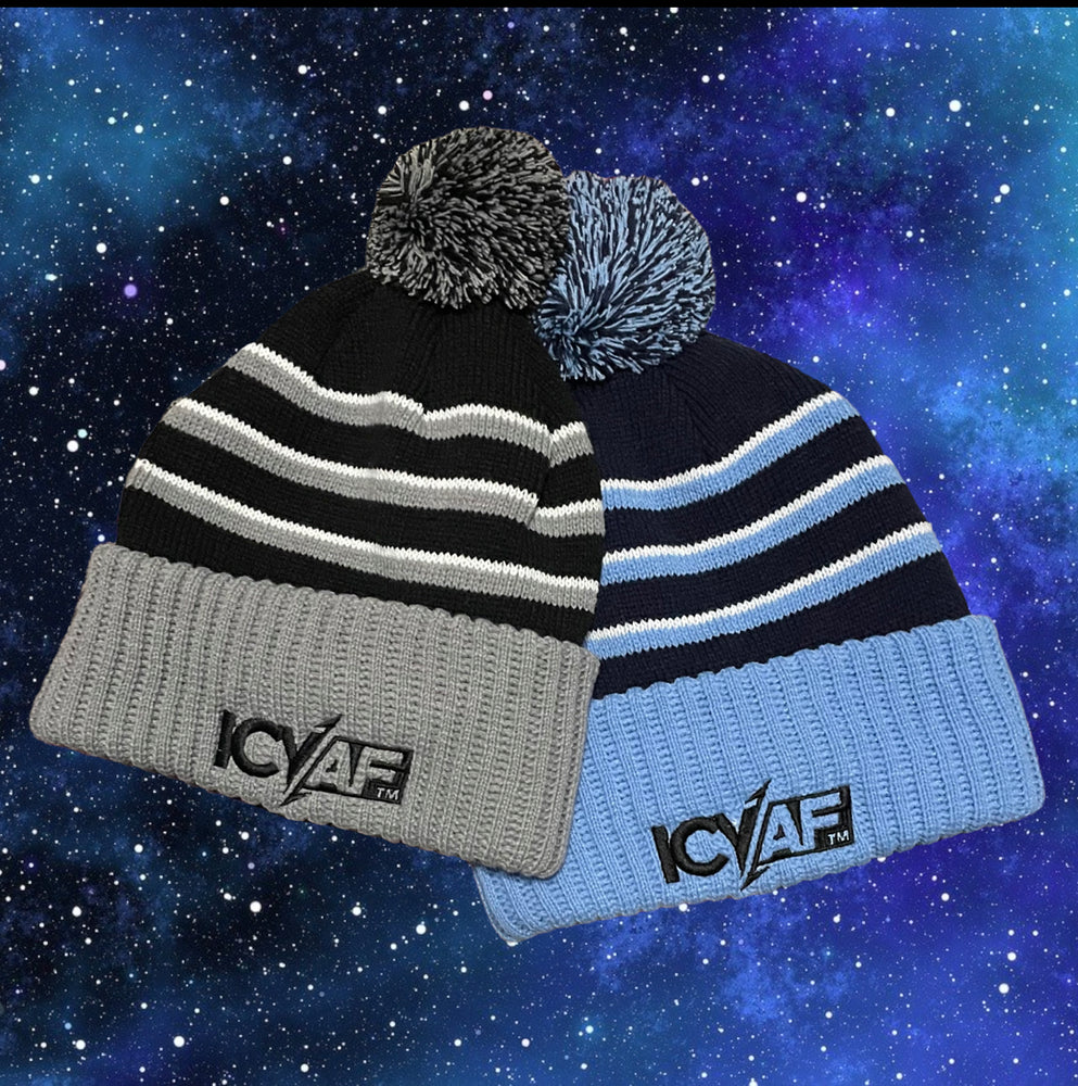 IcyAF Logo Winter Hat - Black