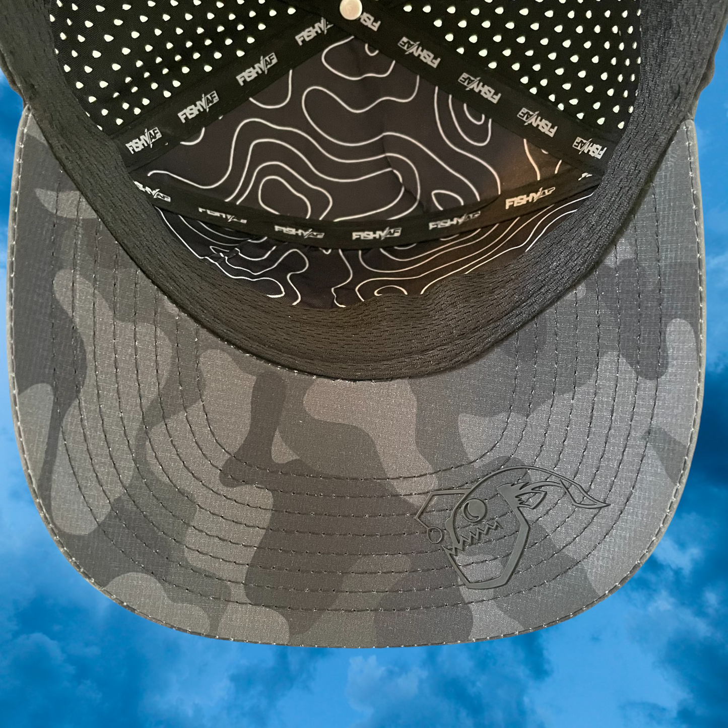 FishyAF Logo Elite Series Snapback - Grey Camo