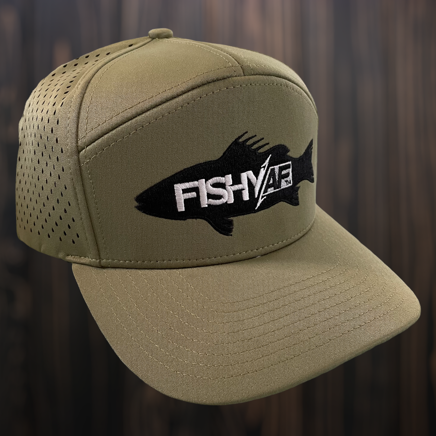 FishyAF Elite Series Silhouette Logo Snapback - Olive