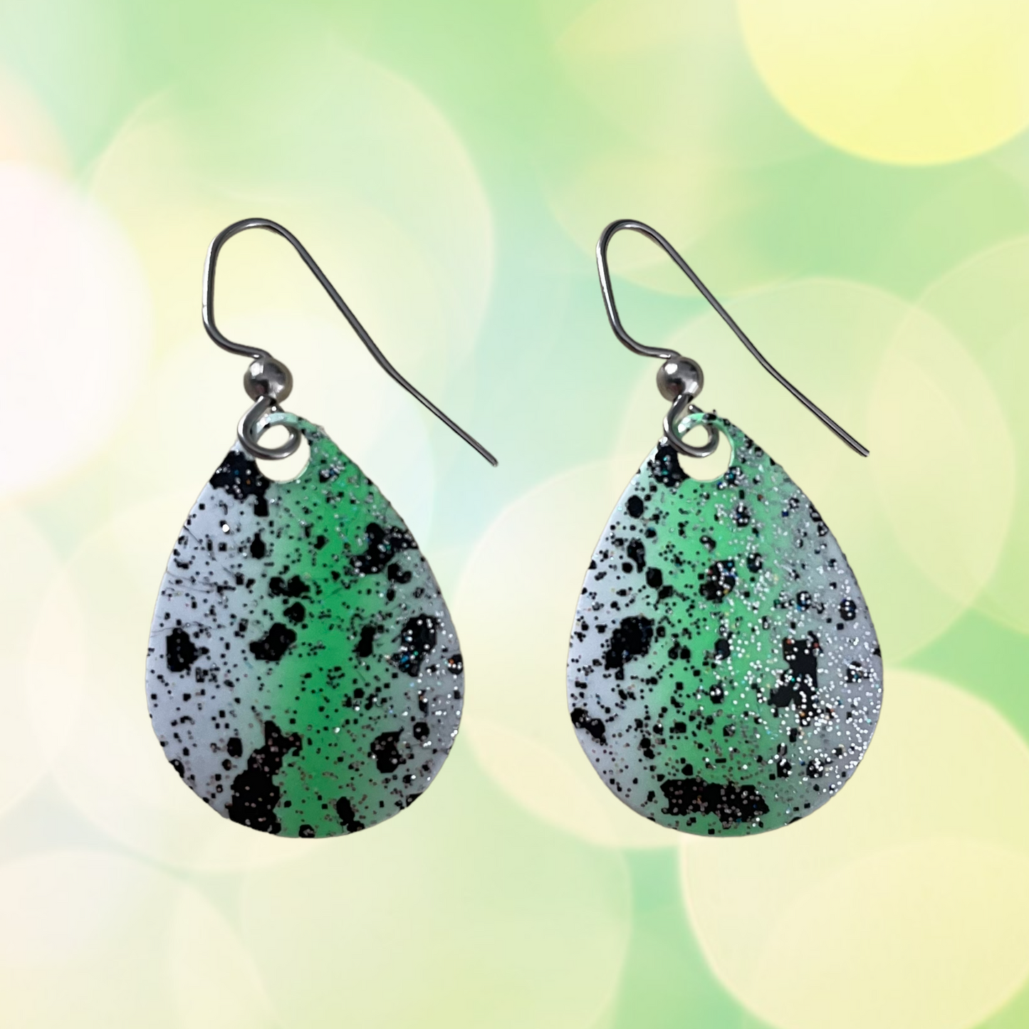 Spinner Blade Earrings - Lime Breezer