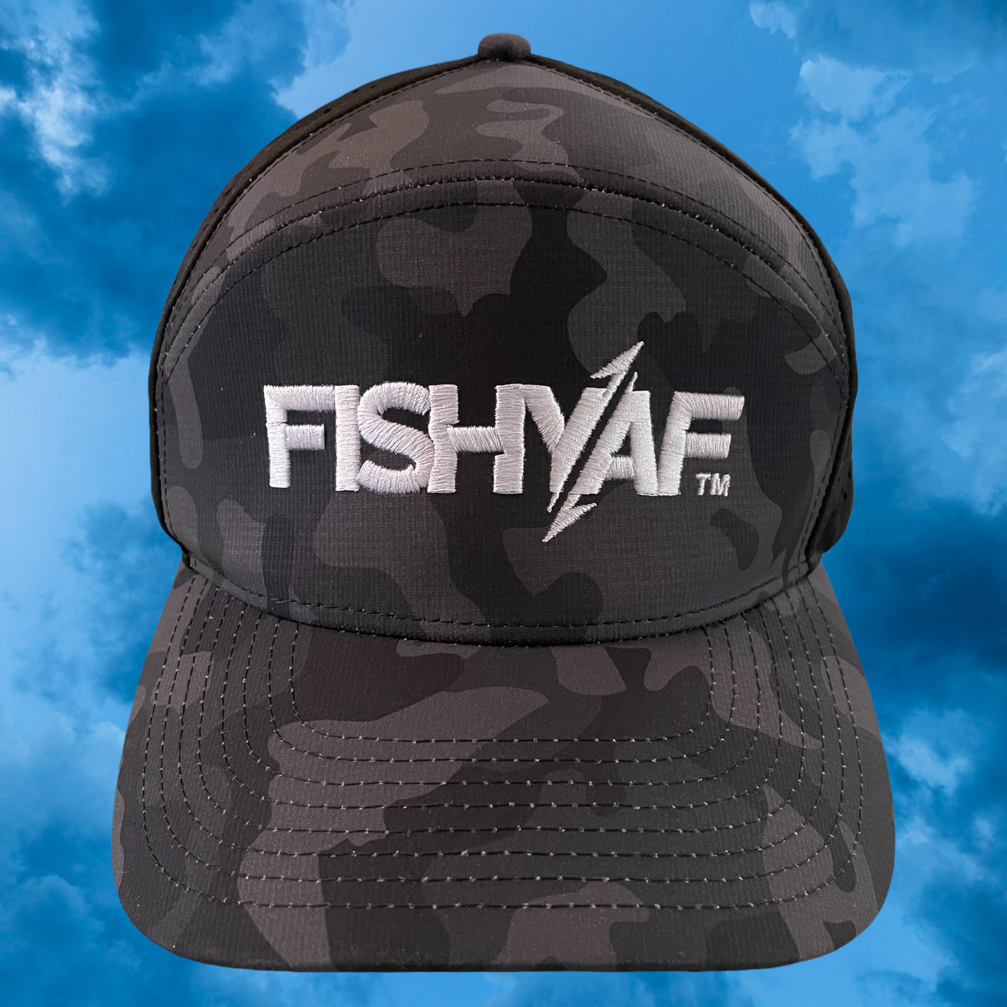 FishyAF Logo Elite Series Snapback - Grey Camo